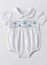 Pijama bombacho flores blanco