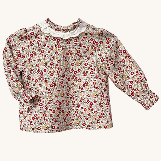 Blusa bebé Liberty burdeos