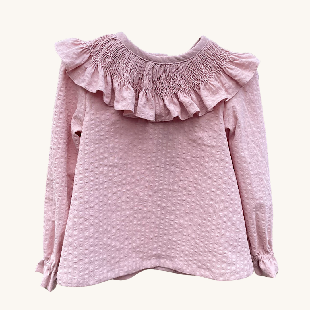 Blusa cuello nido rosa