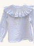 Blusa cuello nido blanca