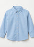 Camisa cuello oxford azul