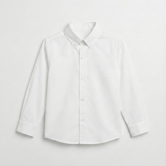 Camisa cuello oxford blanco