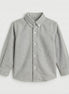 Camisa cuello oxford gris