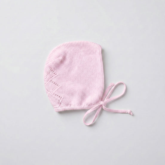 Capota algodón rosa bebé