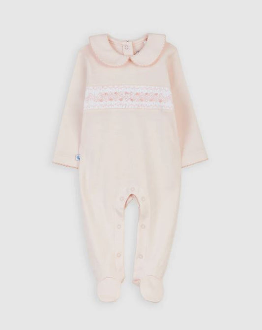 Pijama bebé smock rosa