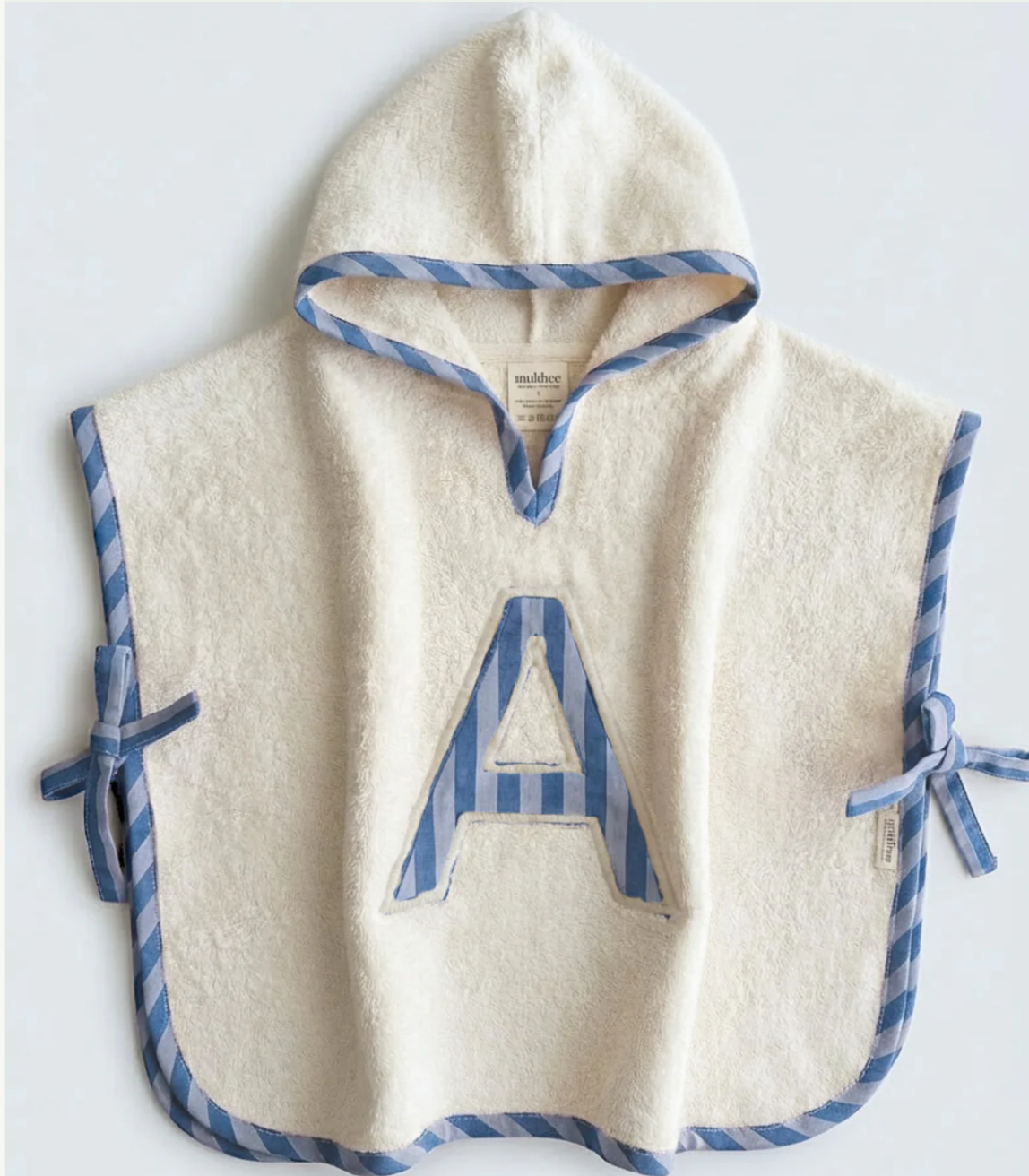 Poncho toalla Personalizado| Marea | Rayas Azul
