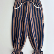 Pantalón bombacho Castaño - rayas