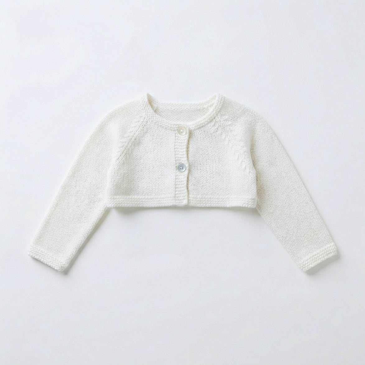 Chaqueta perlé corta blanca