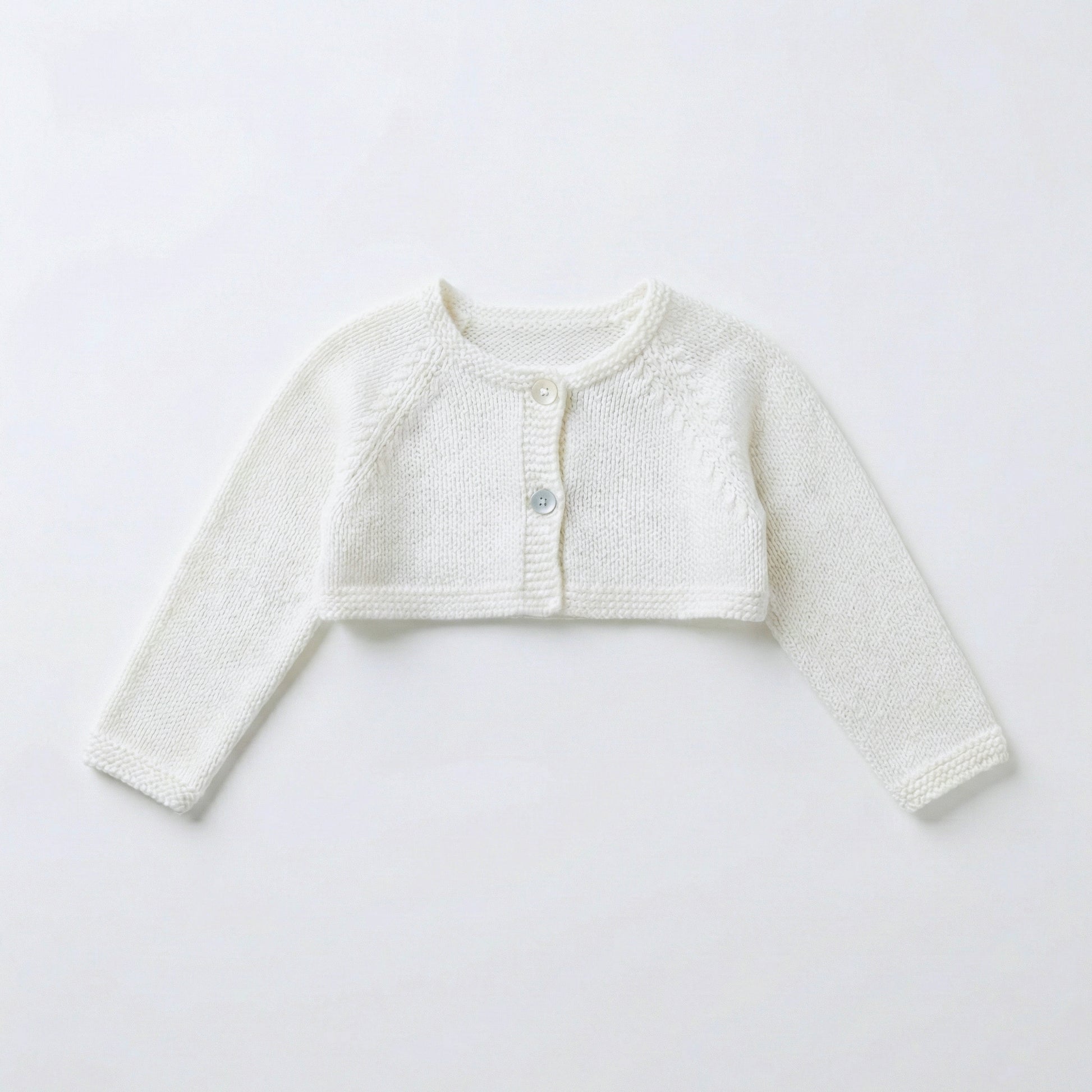Chaqueta perlé corta blanca