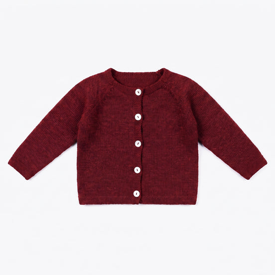 Chaqueta lana burdeos