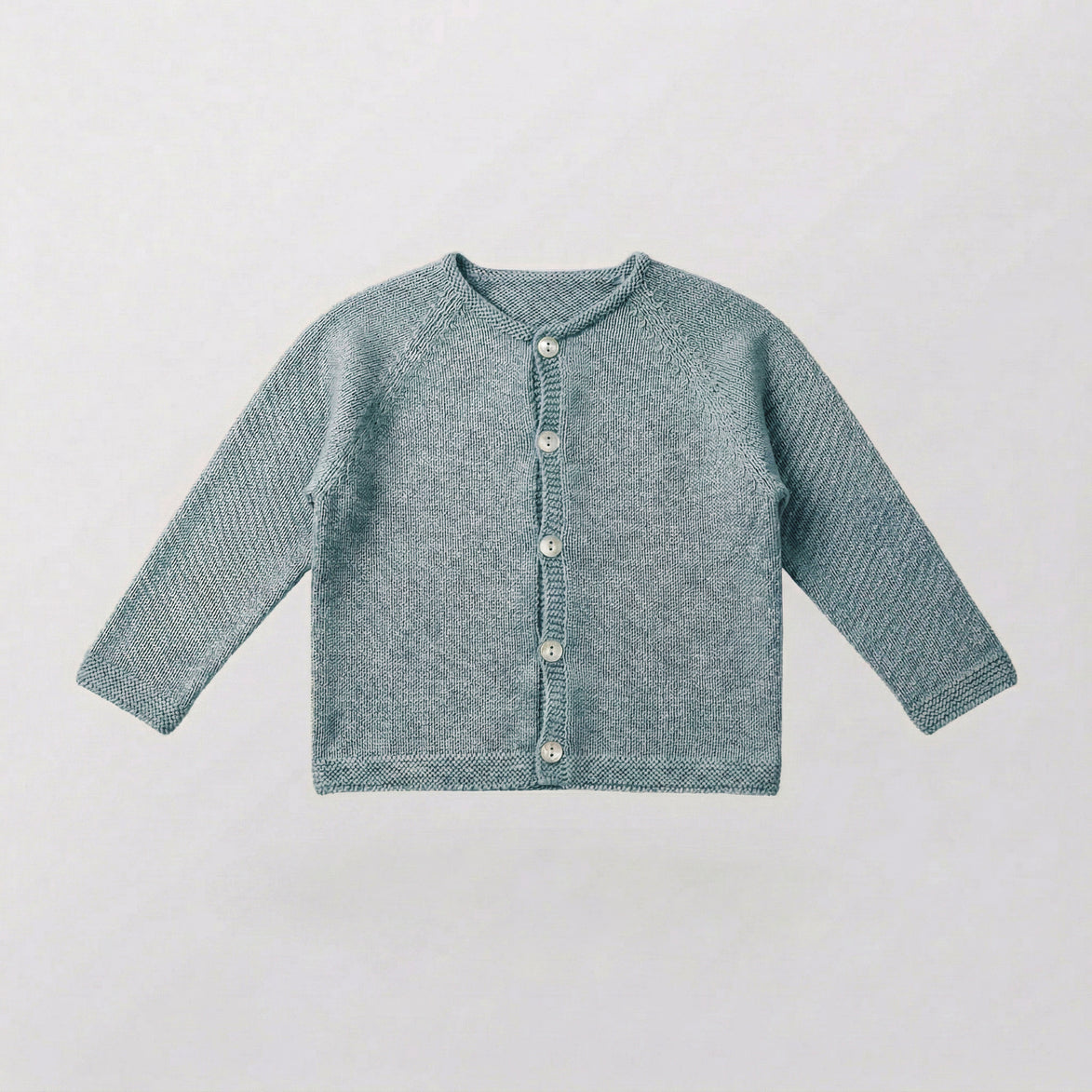 Chaqueta perlé azul piedra