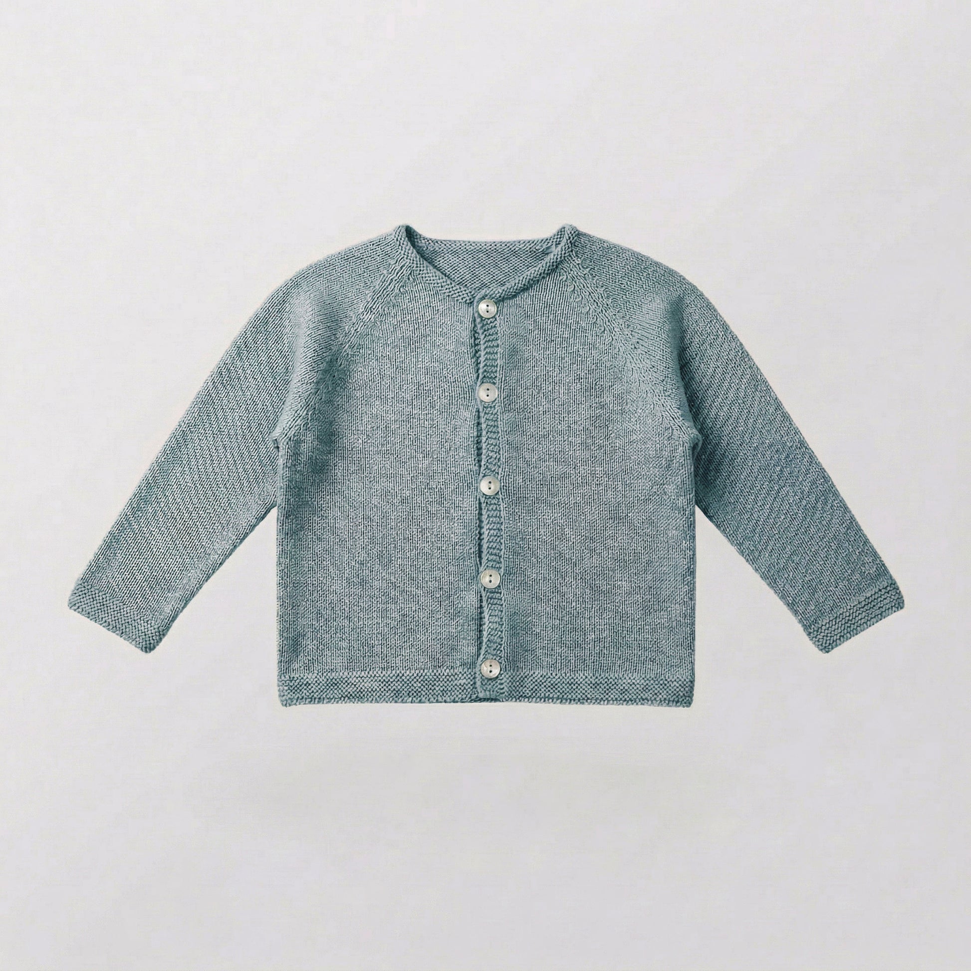 Chaqueta perlé azul piedra