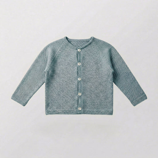 Chaqueta perlé azul piedra