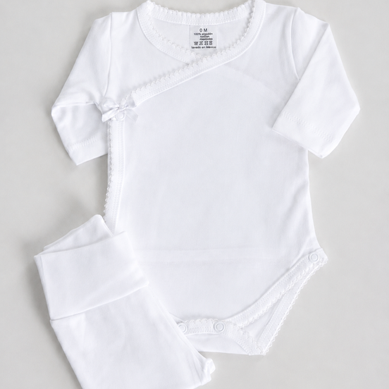 Conjunto body + polaina blanco