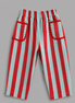 Pantalón largo globo rayas burdeos y mint