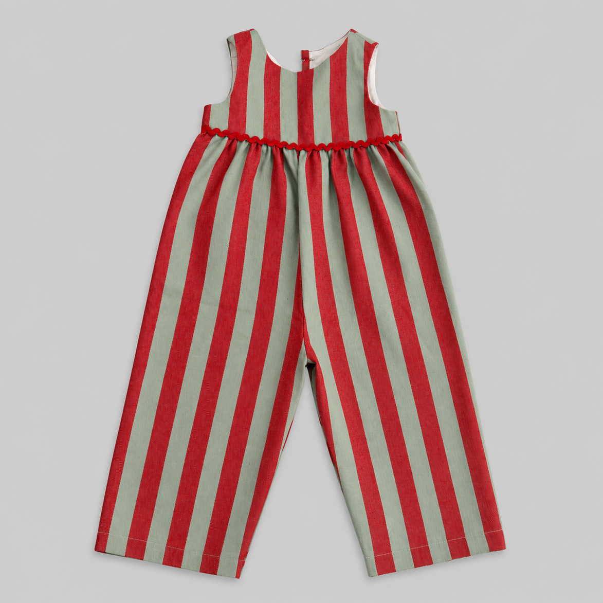 Peto oversize rayas burdeos y mint