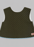 Blusa espalda cruzada polka dots verde kaki y azul celeste