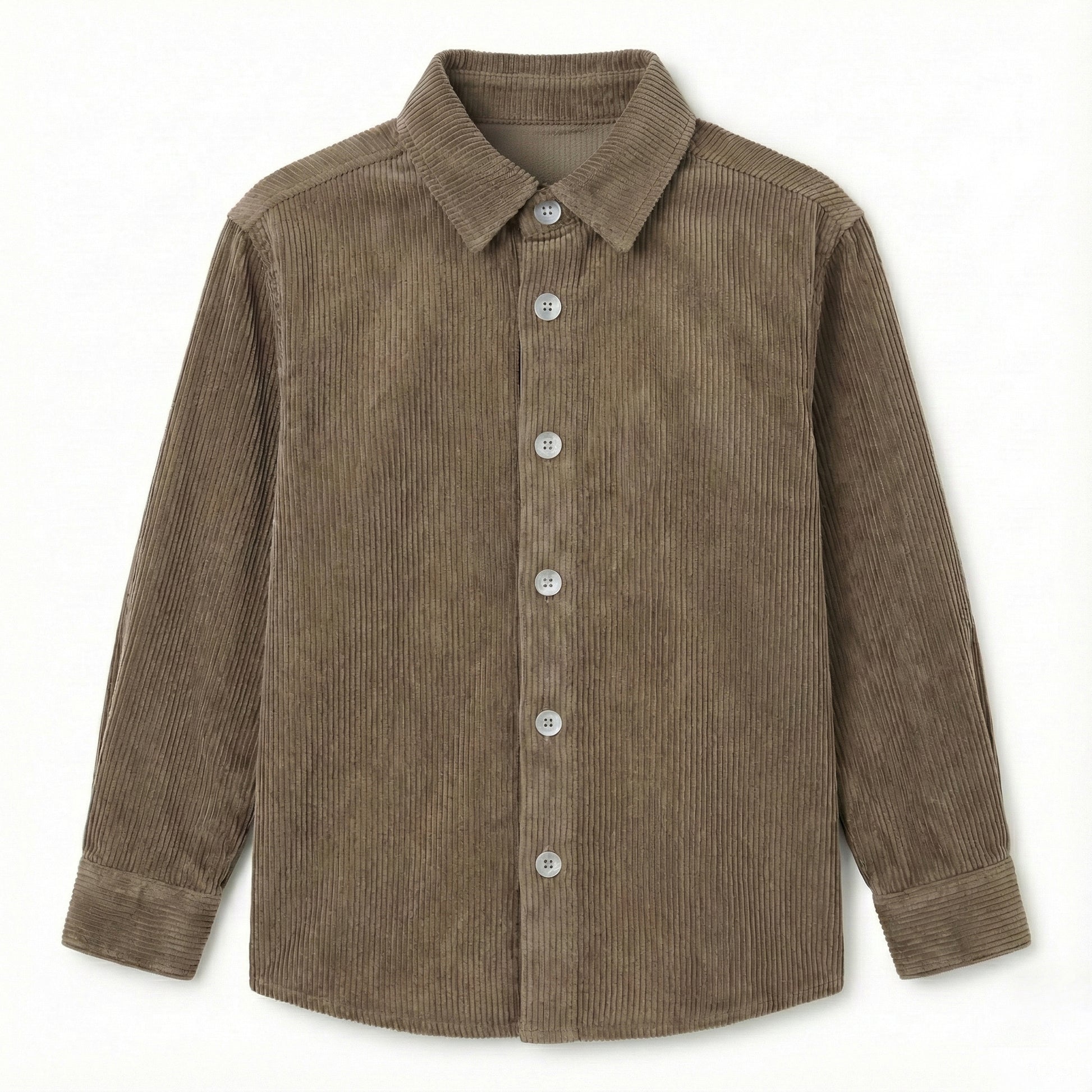 Conjunto pantalón pinzas + sobrecamisa pana topo