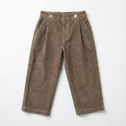Conjunto pantalón pinzas + sobrecamisa pana topo