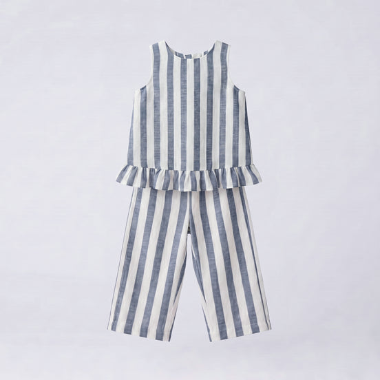 Conjunto Rayas azul denim