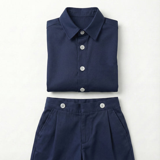 Pantalón pinzas marino