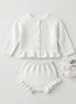 Conjunto perlé volantes blanco