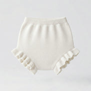 Conjunto perlé volantes blanco