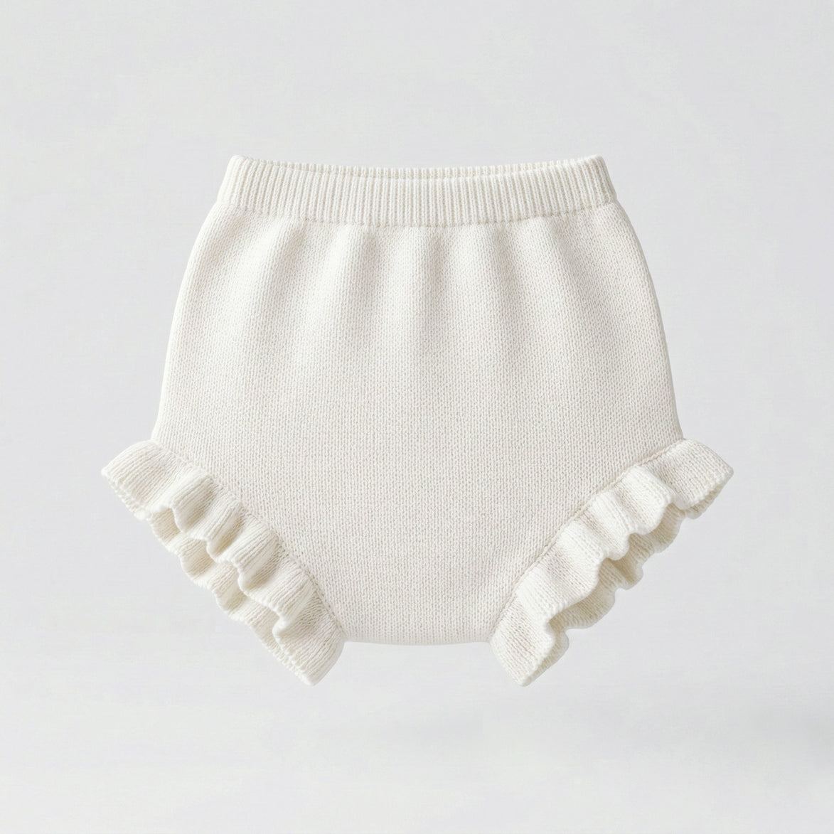 Conjunto perlé volantes blanco