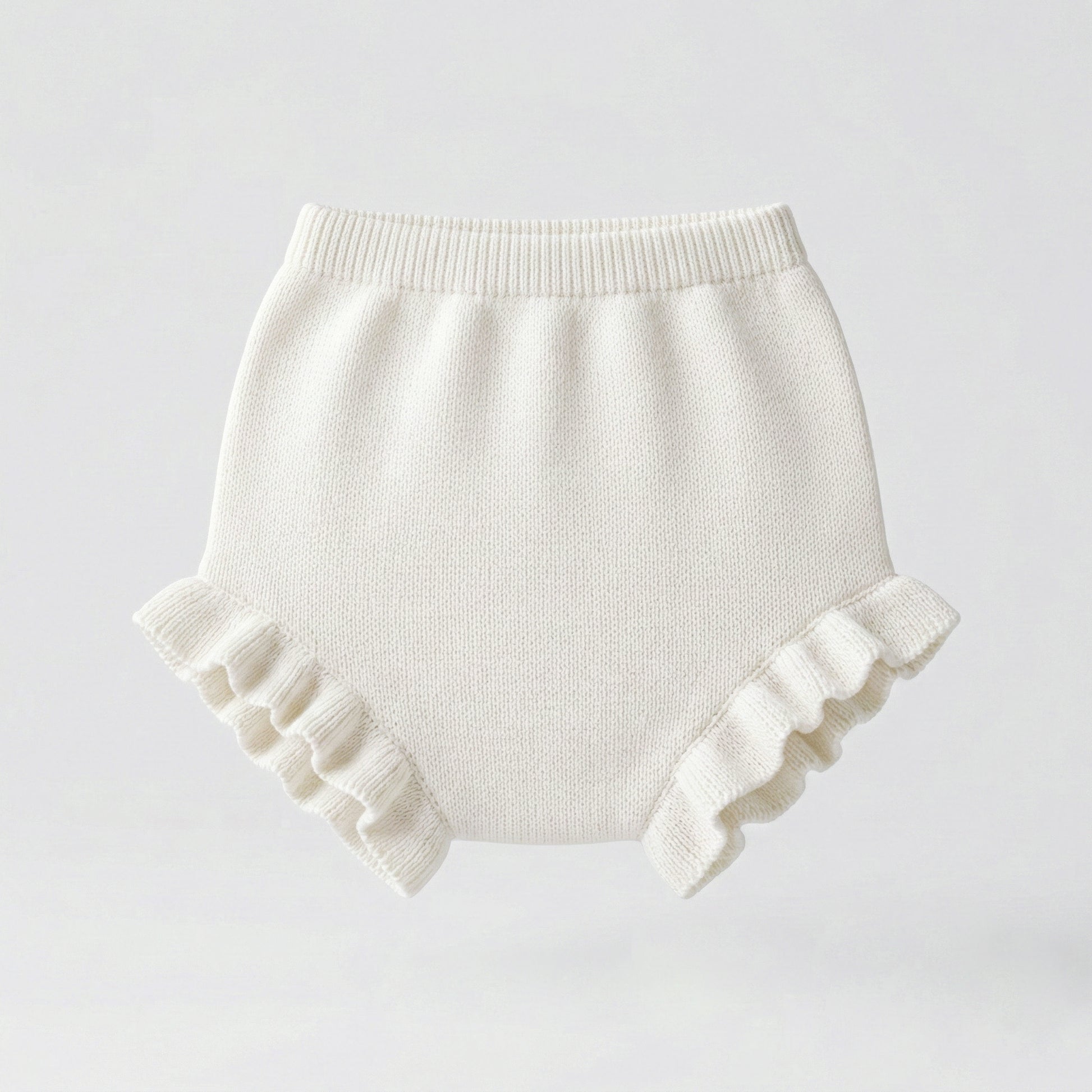 Conjunto perlé volantes blanco