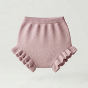 Conjunto perlé volantes rosa