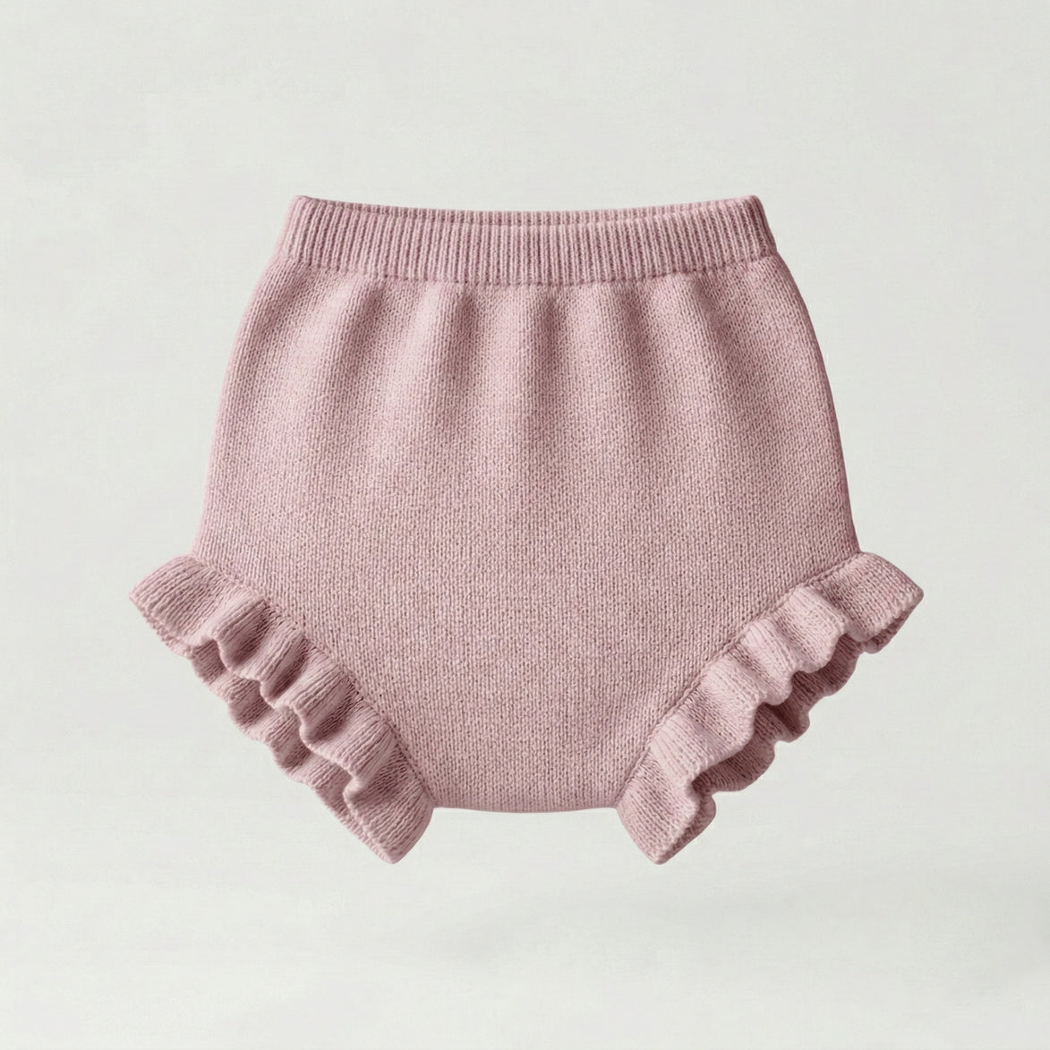 Conjunto perlé volantes rosa