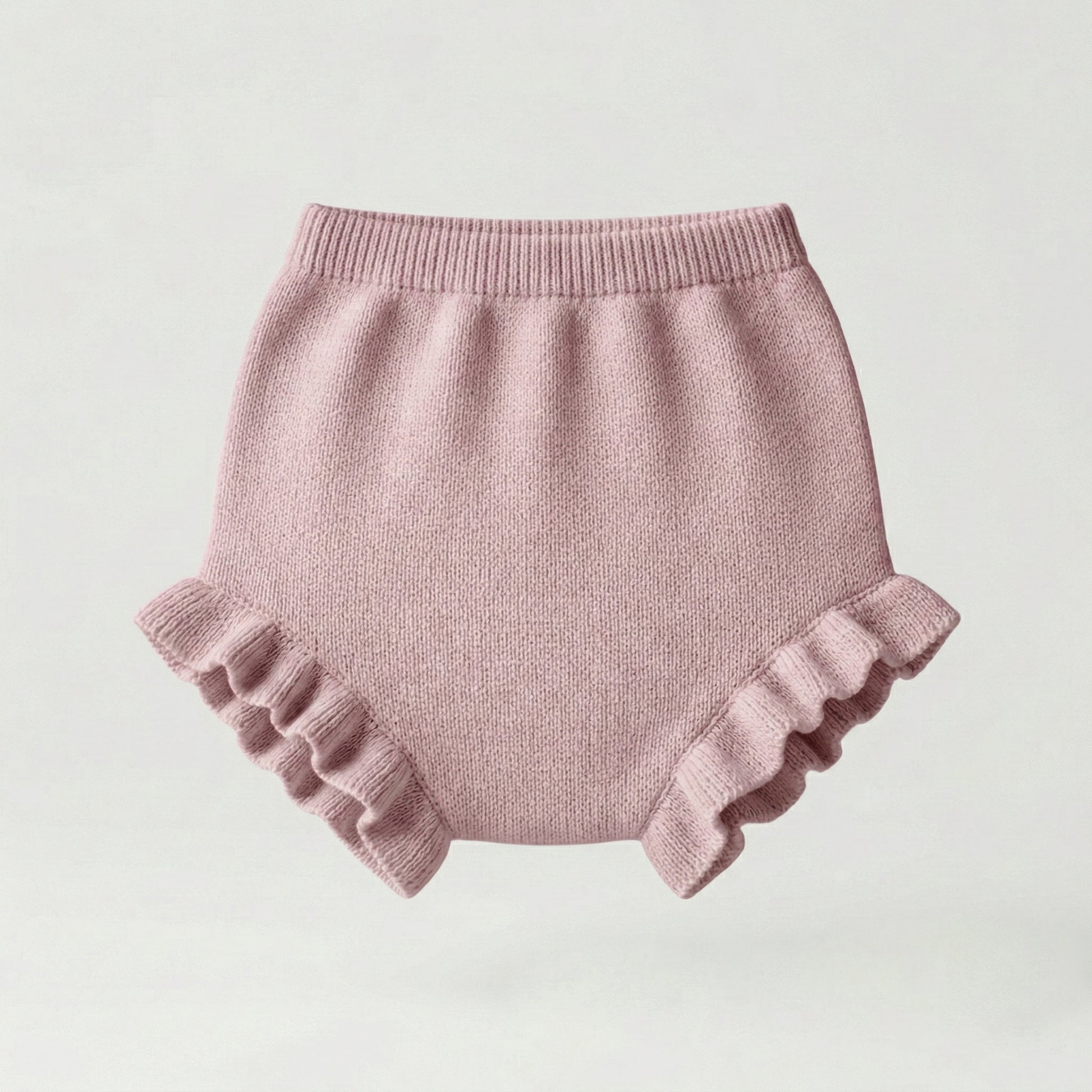 Conjunto perlé volantes rosa