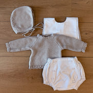 Jersey bebé algodón gris perla