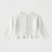 Conjunto perlé volantes blanco