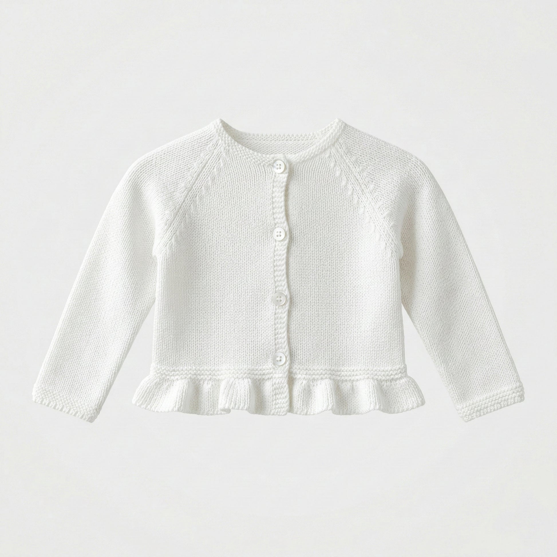 Conjunto perlé volantes blanco