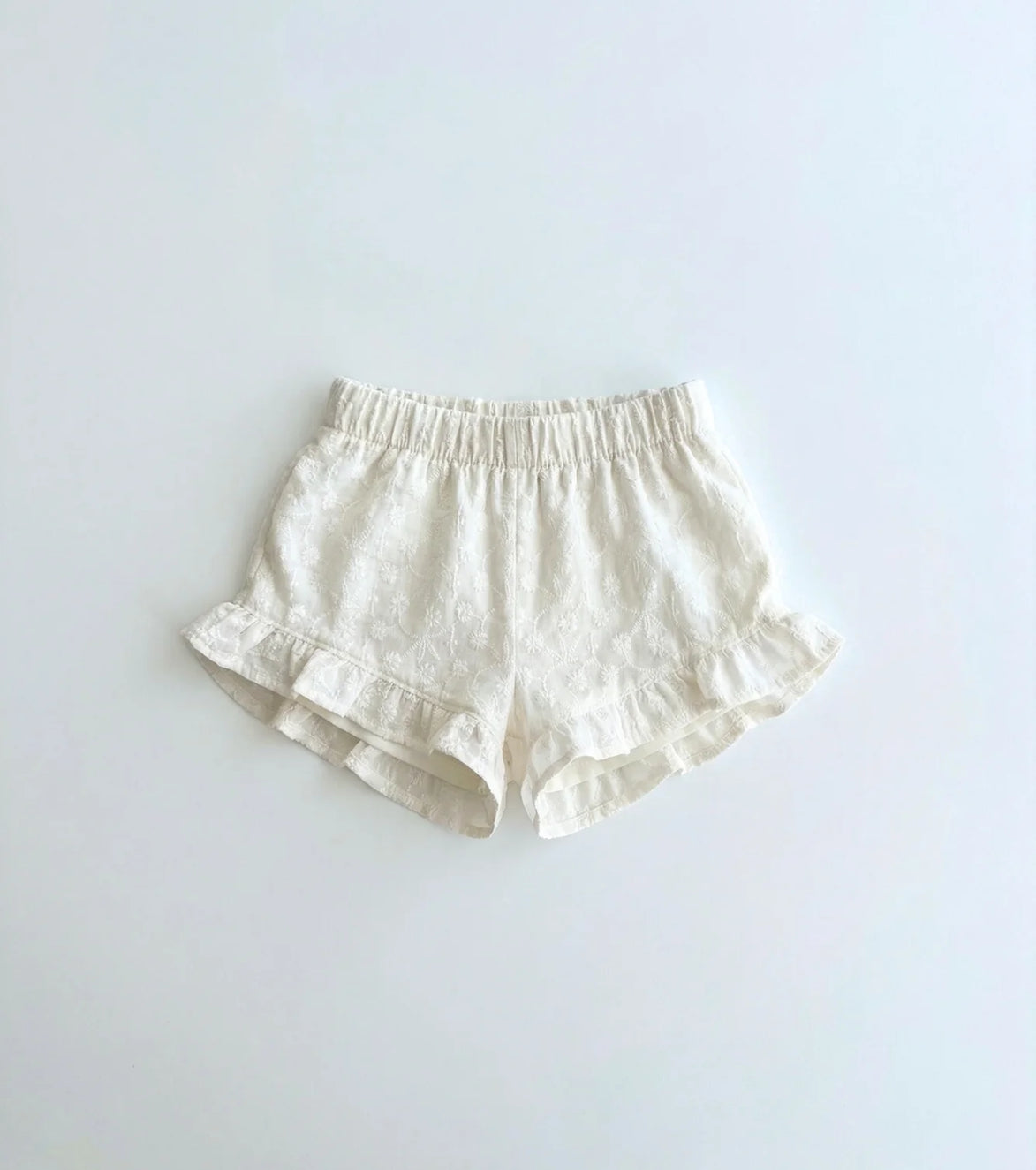 Short volantes Nomeolvides - voile bordado