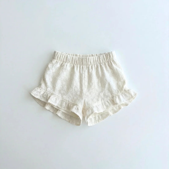 Short volantes Nomeolvides - voile bordado