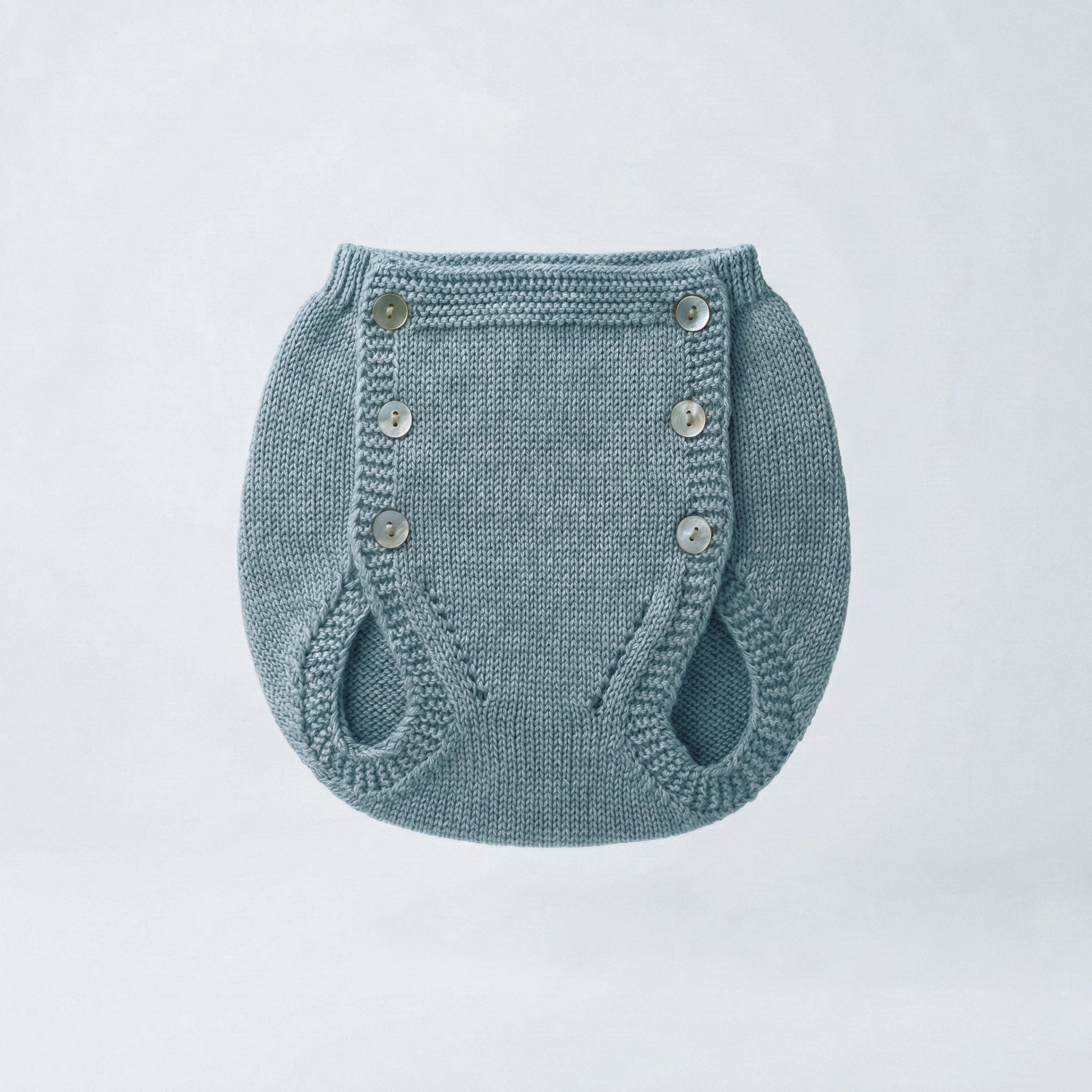 Conjunto perlé azul piedra