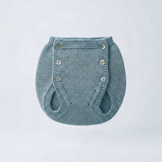 Conjunto perlé azul piedra