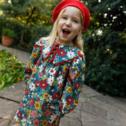 Vestido picos flores
