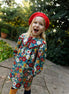 Vestido picos flores