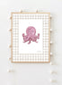 Lámina Pulpo vichy negro 21x30