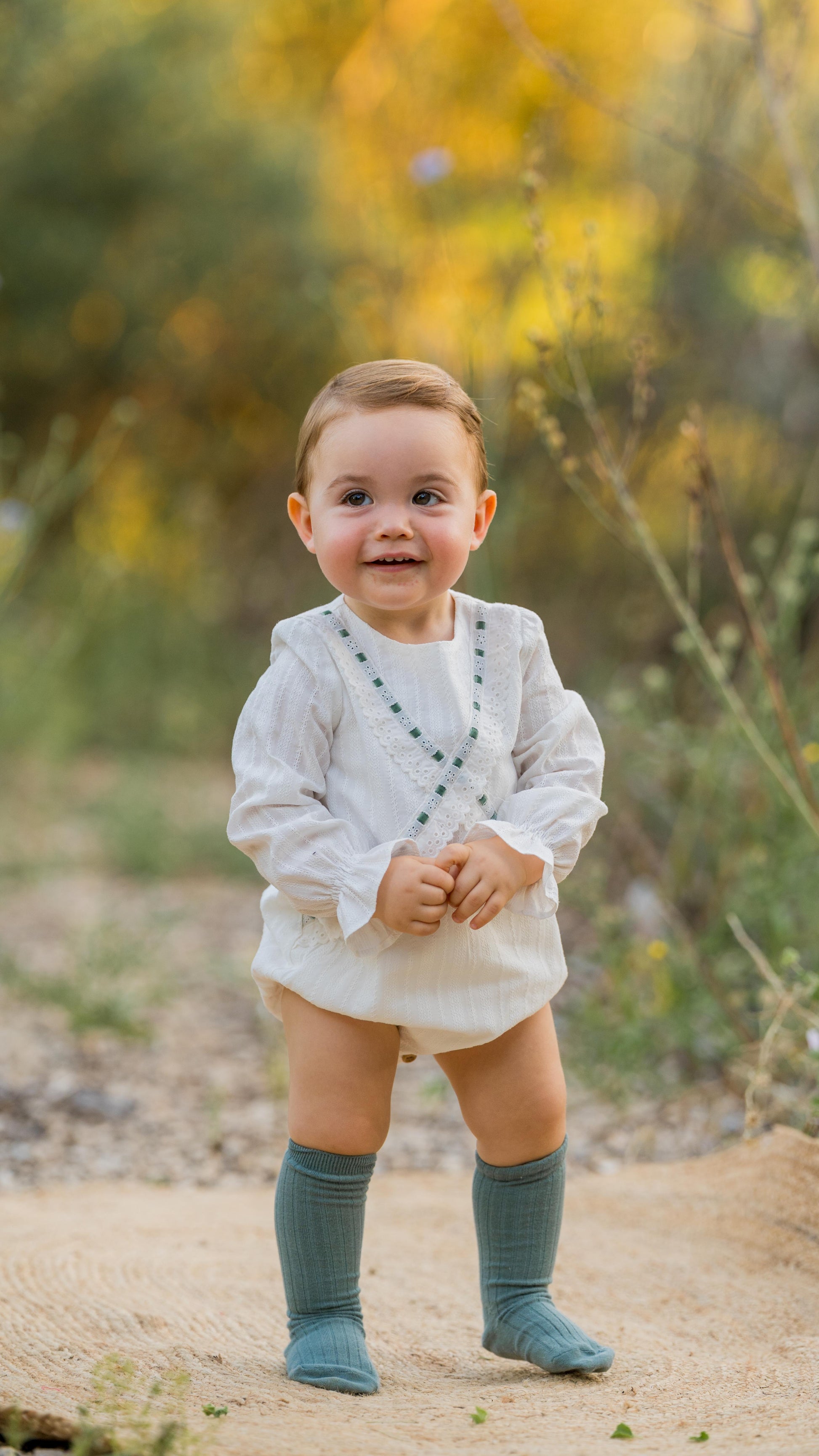 Pelele bordado verde