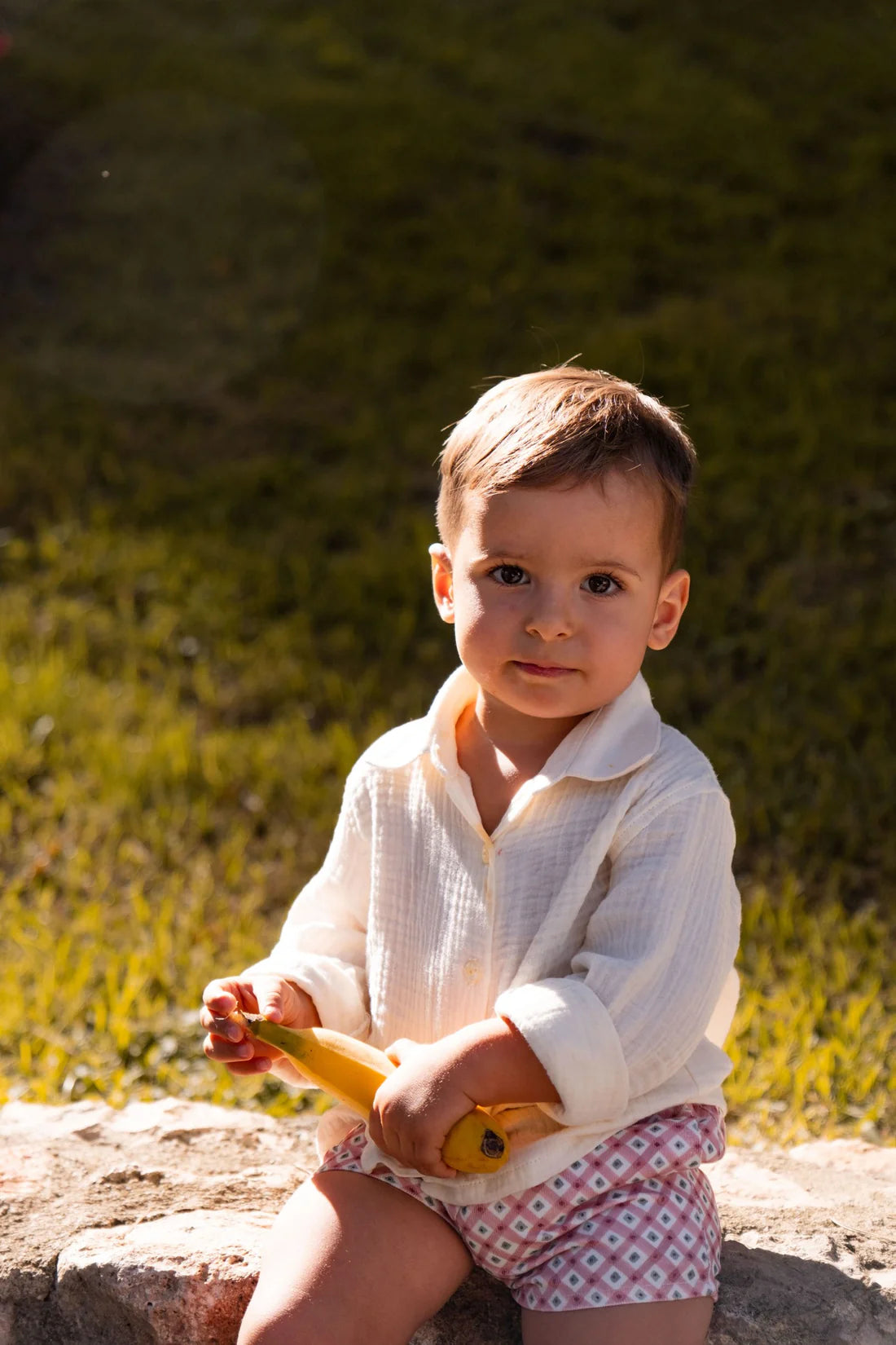 Pantalón corto cuadros rosa