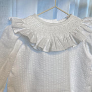 Pelele blanco cuello smock