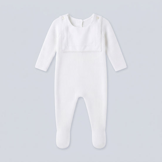 Enterizo con baberola Blanco - DO67