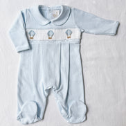 Pijama enterizo globos celeste
