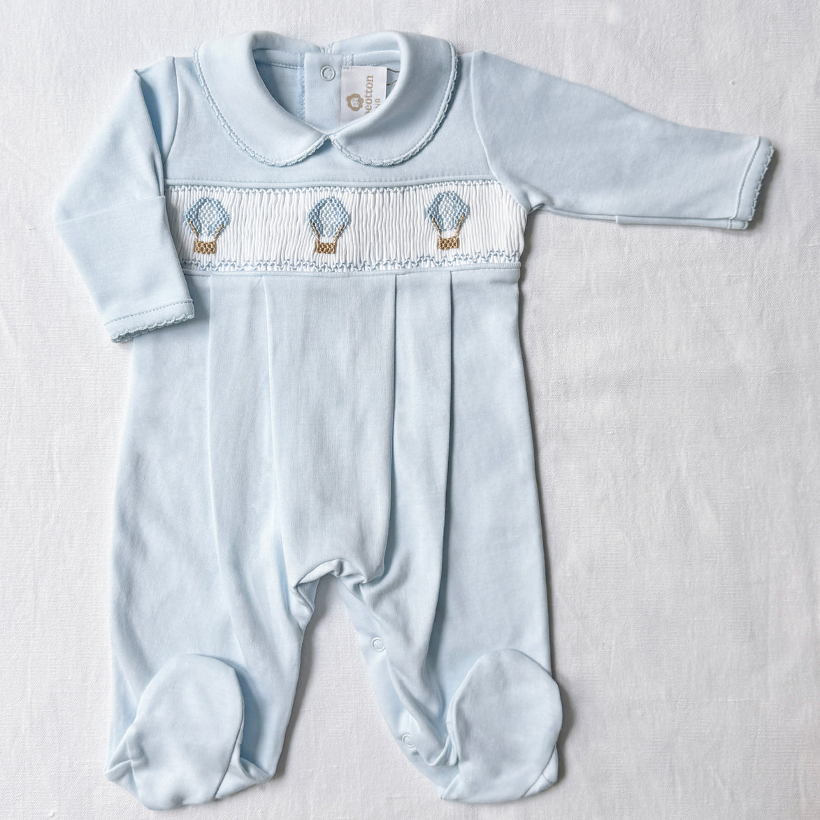 Pijama enterizo globos celeste