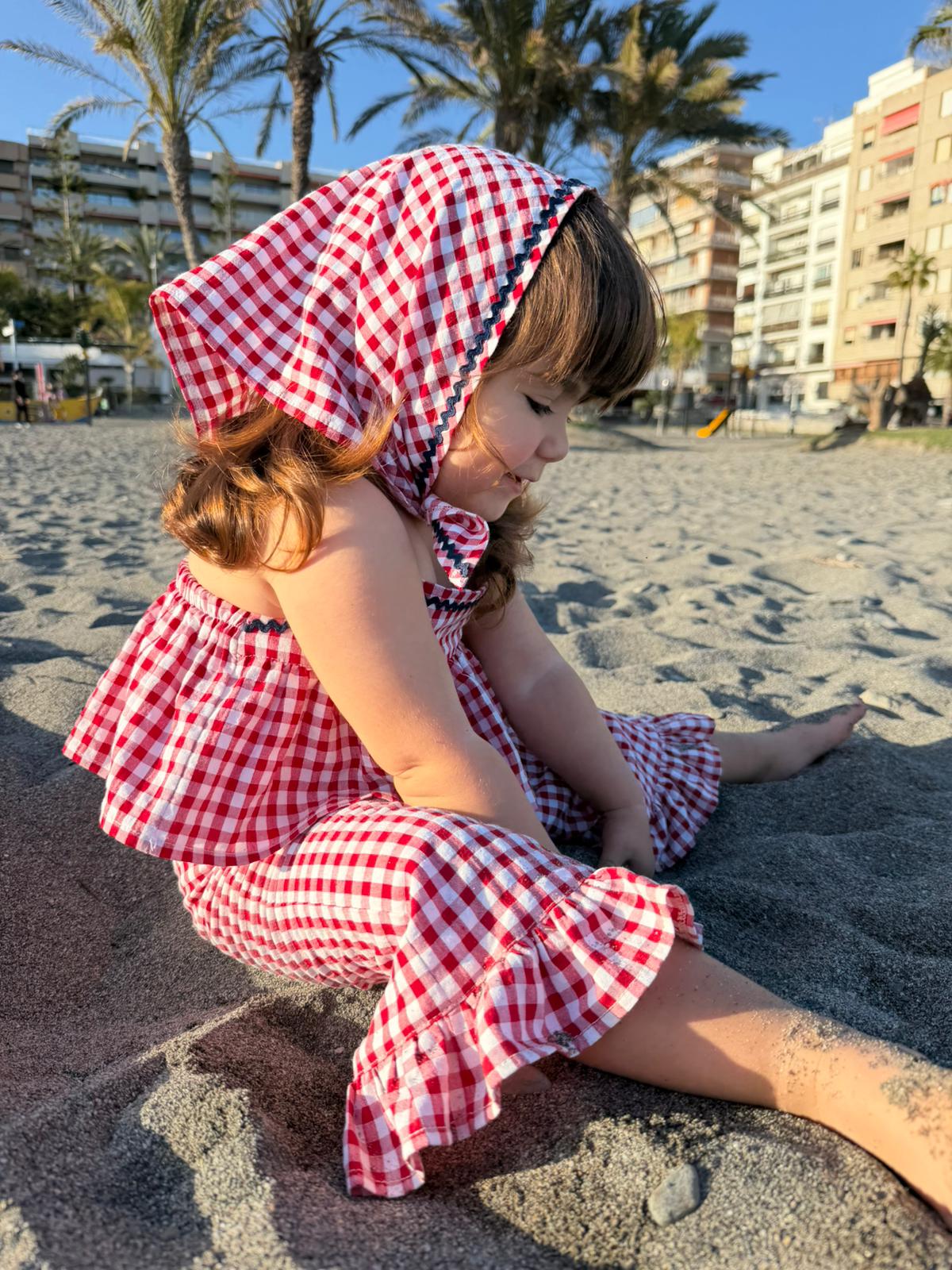 Pañoleta Vichy rojo