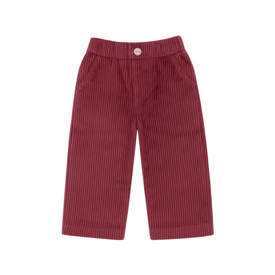 Pantalón pana burdeos